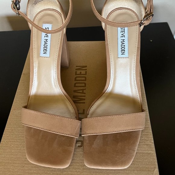 Steve Madden Tiaa Suede Block Heels - Camel Nubuck main image 1